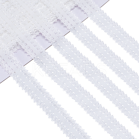 20M Polyester Stretch Frilly Edge Lace Ribbon OCOR-GF0003-37F-1
