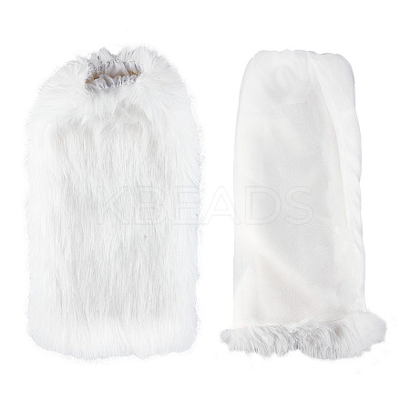 Polyester Imitation Fox Hair Boot Cover AJEW-WH0570-04A-1