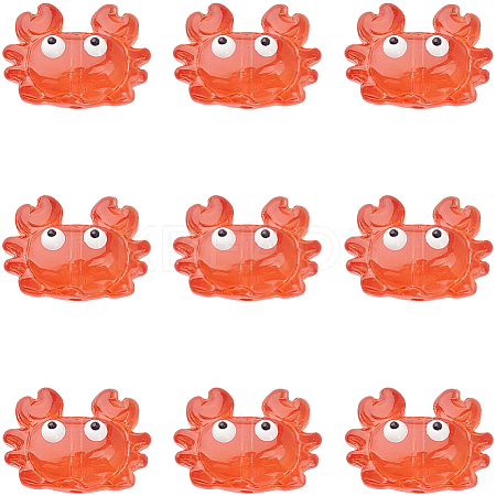 10Pcs Glass Enamel Beads LAMP-PA0001-44A-1
