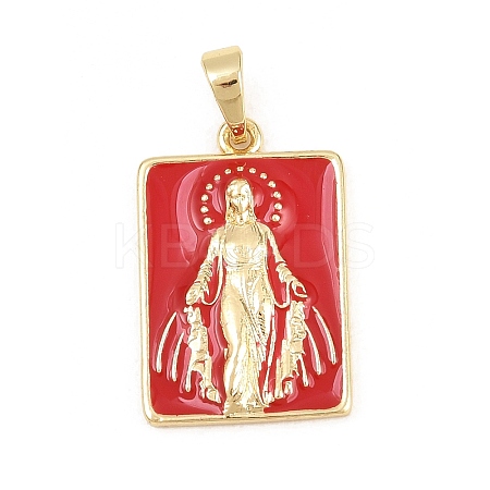 Brass Enamel Pendants KK-F938-40G-03-1