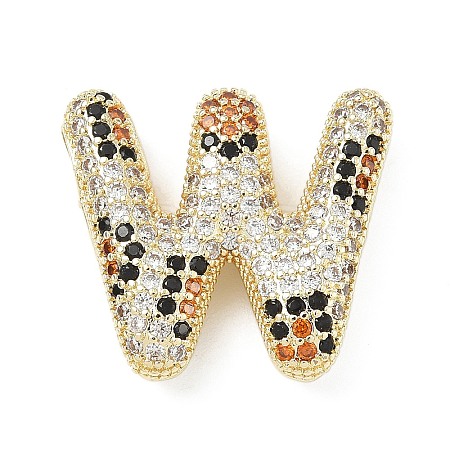 Brass Micro Pave Cubic Zirconia Pendants KK-Z108-02G-W-1