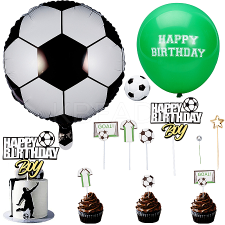 Football Paper Cake Toppers AJEW-SC0002-75-1