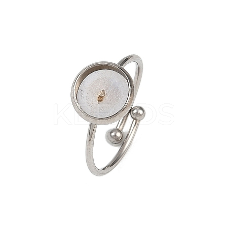 304 Stainless Steel Cuff Ring Components STAS-D372-03P-02-1