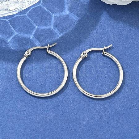 Tarnish Resistant 304 Stainless Steel Hoop Earrings X-EJEW-F105-10P-1