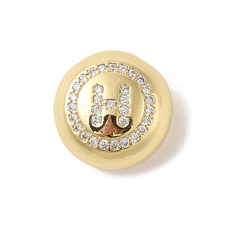 Rack Plating Brass & Cubic Zirconia Pendants KK-Z047-07G-H-RS-1