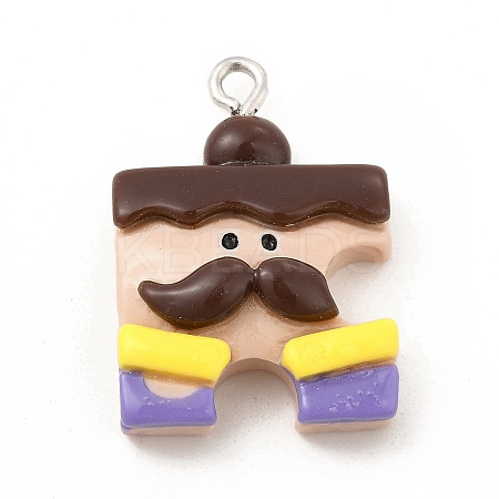 Opaque Resin Pendants CRES-B007-02C-1