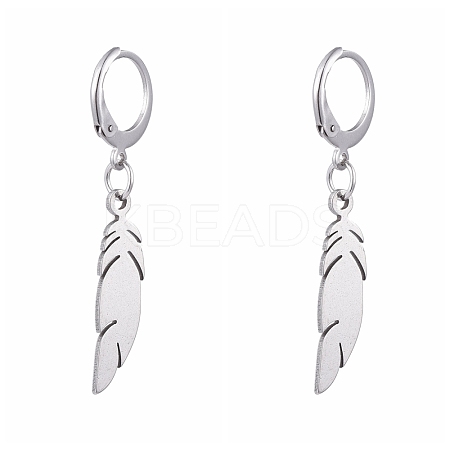 Tarnish Resistant 304 Stainless Steel Leverback Earrings EJEW-JE04185-02-1