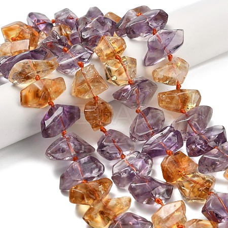 Natural Ametrine Beads Strands G-L634-G01-01-1