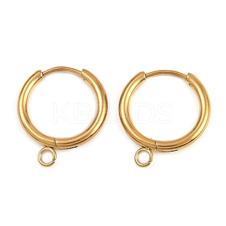 304 Stainless Steel Hoop Earring Findings X-STAS-B095-01G-1