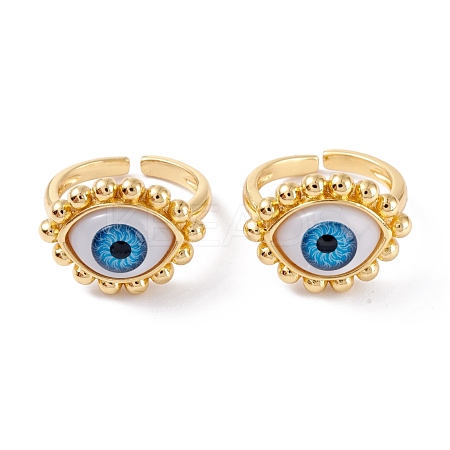 Brass Cuff Rings RJEW-M138-24G-B-1
