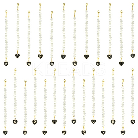 26Pcs Acrylic & Alloy Enamel Pendant Decoration HJEW-CJ00053-1