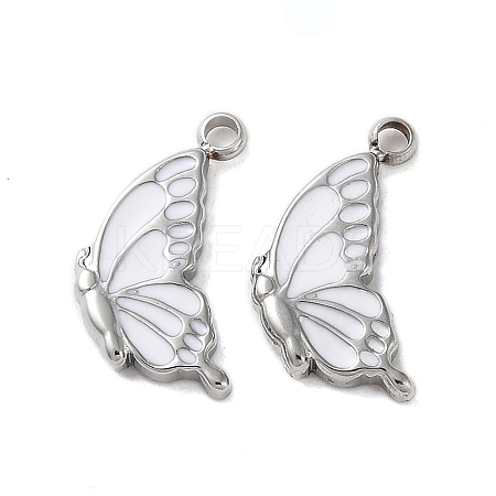 304 Stainless Steel with Enamel Charms STAS-L022-400P-04-1
