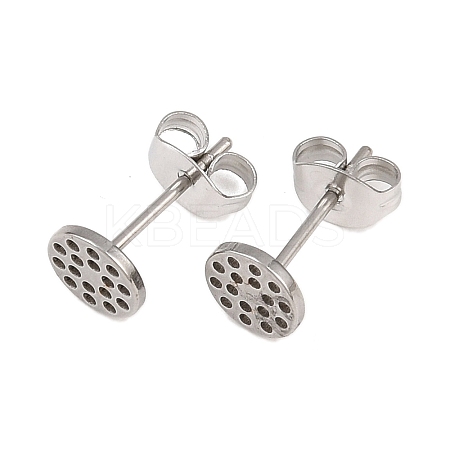 304 Stainless Steel Stud Earring Findings STAS-P434-06A-P-1