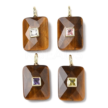 Natural Tiger Eye Pendants G-I391-03G-04-1