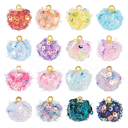 32Pcs 16 Colors Cloth Pendants FIND-TA0008-47-1