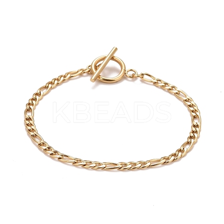 Ion Plating(IP) 304 Stainless Steel Chain Bracelets for Women or Men BJEW-A039-03G-1