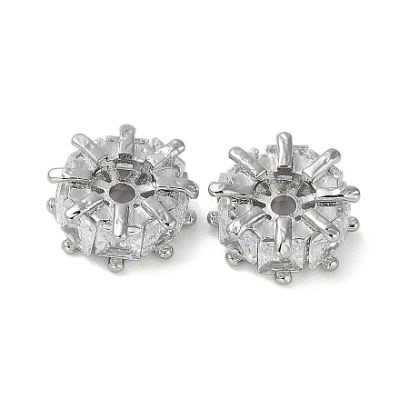 Brass Micro Pave Cubic Zirconia Spacer Beads KK-U045-16P-02-1