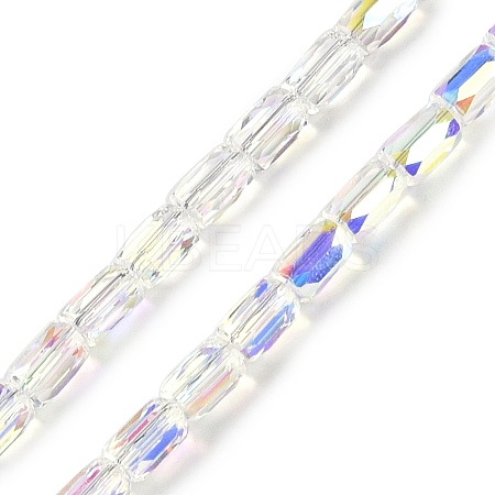 Electroplate Glass Chevron Beads Strands GLAA-Q101-02A-AB04-1