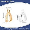 40Pcs 2 Colors Rack Plating Eco-friendly Brass Ice Pick Pinch Bails KK-FH0004-07-5