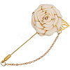 Flower Polyester Ribbon Brooches JEWB-WH20006-02B-1