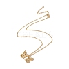 Initial Letter with Butterfly Pendant Necklace LS-NJEW-C026-01G-H-2