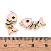Alloy and Enamel Pendants ENAM-T021-33A-G-3