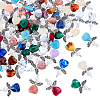 60Pcs Two Tone Acrylic Charms PALLOY-AR00040-1