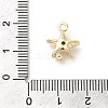 Marine Animal Theme Golden Brass Micro Pave Clear Cubic Zirconia Pendants KK-U031-01G-06-3