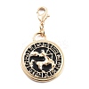 Tarot Alloy Enamel Pendant Decoration HJEW-P021-01B-G-1
