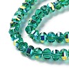 Transparent Electroplate Glass Beads Strands GLAA-Q099-H01-02-3