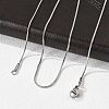 Tarnish Resistant 304 Stainless Steel Snake Chain Necklaces LS-NJEW-F112-39-2