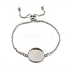 Non-Tarnish 304 Stainless Steel Round Cabochon Setting Bracelets LS-DIY-Z026-01C-1