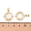 Brass Micro Pave Clear Cubic Zirconia Pendants KK-N254-190G-3