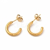 304 Stainless Steel Ring Stud Earrings EJEW-C004-12C-G-1