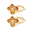 Brass Micro Pave Clear Cubic Zirconia Fold Over Clasps KK-U043-18G-1