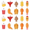 10Pcs 5 Styles Opaque Resin Imitation Food Pendants RESI-YW0003-24-2