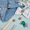 8Pcs 1-Hole Alloy Rhinestone Shank Buttons BUTT-NB0001-96G-4