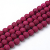 Synthetic Lava Rock Beads Strands G-S247-6mm-M-1-2