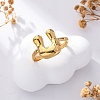 304 Stainless Steel Open Cuff Rings for Women LS-RJEW-M060-01G-21-1