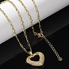 Brass Micro Pave Cubic Zirconia Pendant Necklaces for Women NJEW-U020-01G-02-3