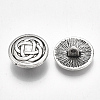 Tibetan Style Alloy Shank Buttons TIBE-31215-060AS-RS-1
