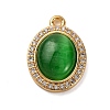 Brass Micro Pave Clear Cubic Zirconia Pendants KK-Z066-06G-02-1