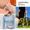 50Pcs 5 Colors Rainbow Iridescent Plating Acrylic Beads RESI-TA0002-19-8