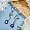 2Pcs Blue Evil Eye Car Hanging Ornament HJEW-DC0001-12-4