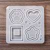DIY PawPrint & Heart & Star & Rectangle Shaped Pendant Food-grade Silicone Molds SIMO-D001-05-2