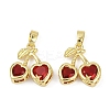 Brass Micro Pave Cubic Zirconia Pendants KK-N254-227G-01-1