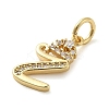 Brass Micro Pave Cubic Zirconia Pendants KK-M273-01G-Z-2