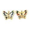 Brass Enamel with Glass Pendants KK-R159-17G-01-1