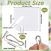 1 Set Plastic Blank Key Tags with Steel Keychain Clasps AJEW-SP0001-44-2