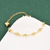 304 Stainless Steel Link Bracelets for Women BJEW-D359-03G-1